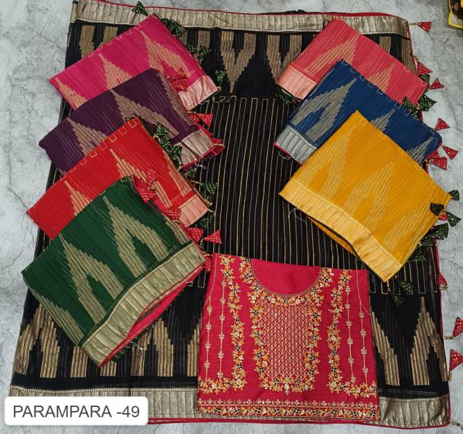 Parampara 49 By Kalpatru Designer Mosh Chiffon Sarees Wholesale Price In Surat